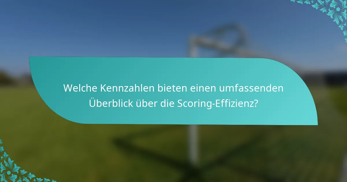 Welche Kennzahlen bieten einen umfassenden Überblick über die Scoring-Effizienz?